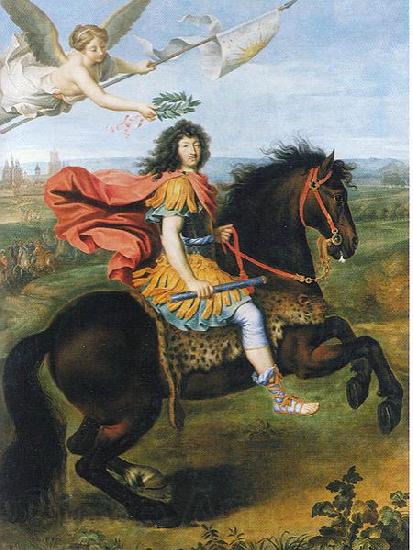 Pierre Mignard Louis XIV of France riding a horse Germany oil painting art
